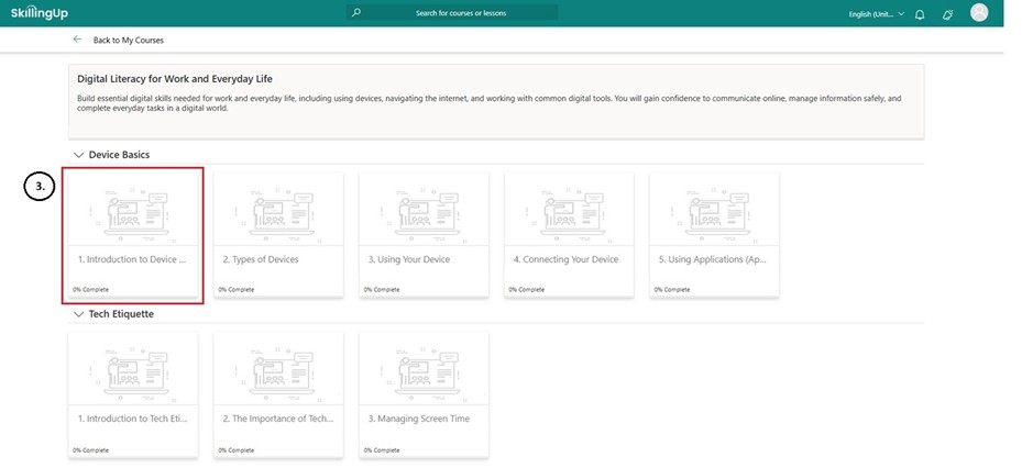 Click on the first Pathway module to view the content.